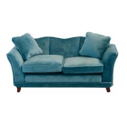 Teal Modern Sofa for 12th Scale Dolls House