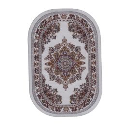 Cream Small Oval Carpet for 12th Scale Dolls House