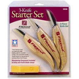 Flexcut 3-Knife Wood Carvers Starter Set KN500