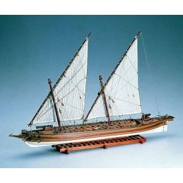 Amati Arrow American Gunboat 1:55 Scale 44cm Length Model Wood Boat Complete Kit
