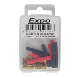 Expo Micro spade connectors 10 male and 10 Female