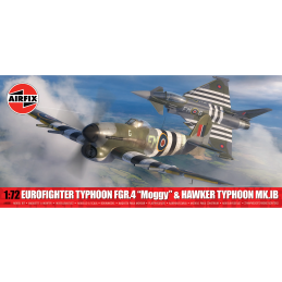 Airfix 1/72 Scale Eurofighter Typhoon FGR.4 "Moggy" & Hawker Typhoon Mk.IB - Twin Pack Model Kit