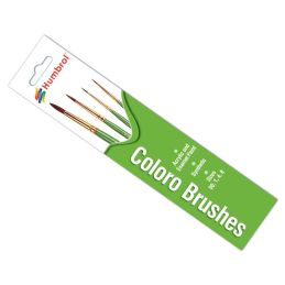 Humbrol Coloro Brush Pack Sizes 00, 1, 4, 8