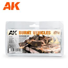 AK Interactive Burnt Vehicles Weathering Set