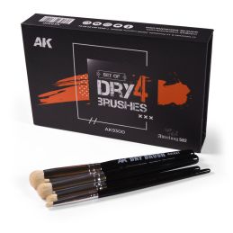 AK Interactive Dry Brushes (Set of 4)
