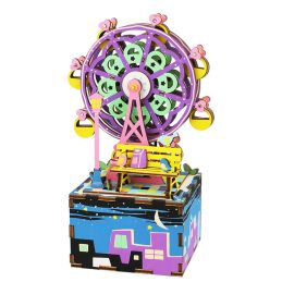 Rolife Ferris Wheel Music Box Wooden Model Kit