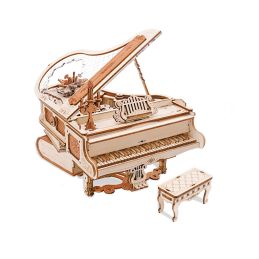ROKR Magic Piano Music Box Wooden Model Kit