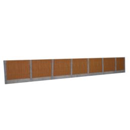 ATD Models Timber Fencing Brown With Concrete Posts Card Kit OO Gauge