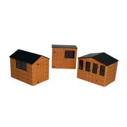 ATD Models Brown Sheds (3) Card Kit OO Gauge