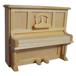 Bare Wood Upright Piano for 12th Scale Dolls House