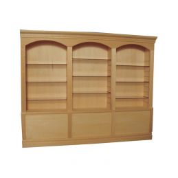 Bare Wood Deluxe Triple Shelves for 12th Scale Dolls House