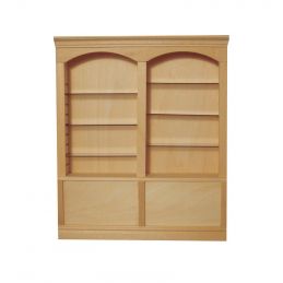 Bare Wood Deluxe Double Shelves for 12th Scale Dolls House