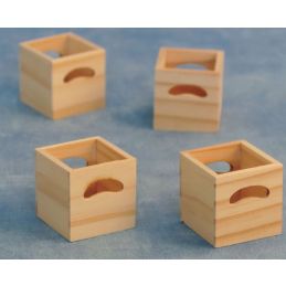 Bare Wood Crates Pack of 4 for 12th Scale Dolls House