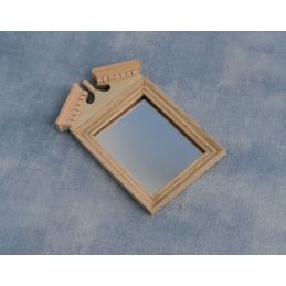 Barewood Pediment Top Mirror for 12th Scale Dolls House