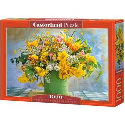 Castorland Spring Flowers in Green Vase 1000 Piece Jigsaw