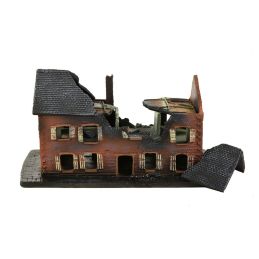 Conflix 1/100-1/72 Scale Ruined House Die Cast Model