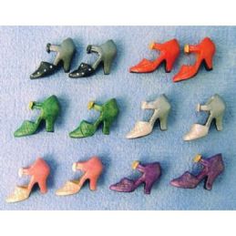 Ladies High Heel Shoes - Pack of 6 for 12th Scale Dolls House