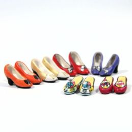 Ladies Court Shoes - Pack of 6 for 12th Scale Dolls House