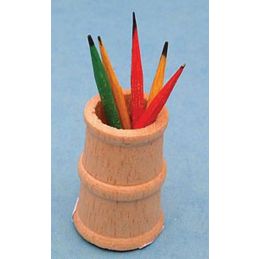 Pencil Pot with Pencils for 12th Scale Dolls House