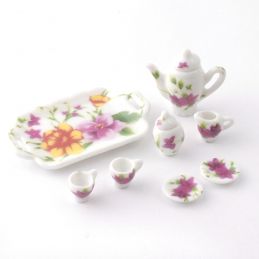 Spring Flower Tea Set for 12th Scale Dolls House