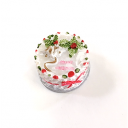 Christmas Round Cake for 12th Scale Dolls House