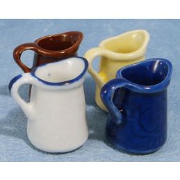 Jugs Various Colours x 4 for 12th Scale Dolls House