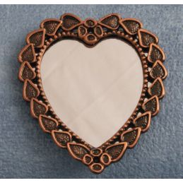Heart Brass Mirror for 12th Scale Dolls House
