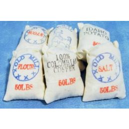 Assorted Sacks x 6 for 12th Scale Dolls House