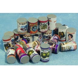 Tin Selection x 24 for 12th Scale Dolls House