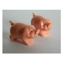 Pack of 2 Large Toy Pigs 1 12 Scale for Dolls House