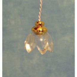 12V Clear Lily Ceiling Lamp for 12th Scale Dolls House