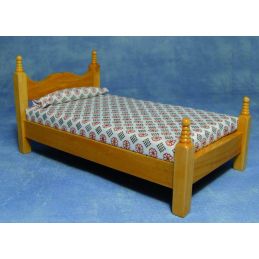 Pine Single Bed and Mattress