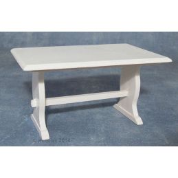 Country Kitchen Table White for 12th Scale Dolls House