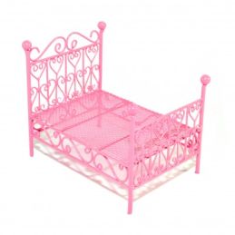 Pink Child's Bed for 12th Scale Dolls House