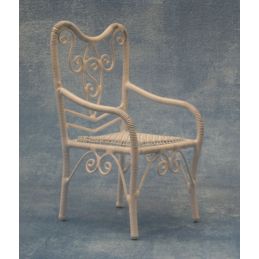 White Garden Chair for 12th Scale Dolls House