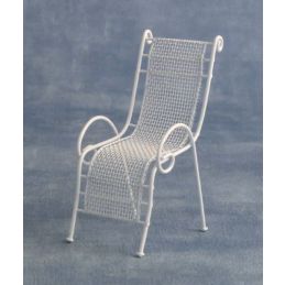 White Garden Chair for 12th Scale Dolls House