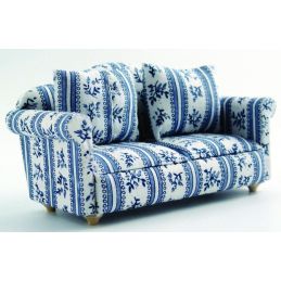 Blue Patterned Sofa