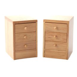 Pair of Modern Bedside Drawers for 12th Scale Dolls House