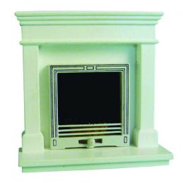 Modern White Fireplace for 12th Scale Dolls House