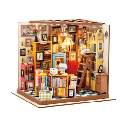 Rolife Sam's Study DIY Miniature Dollhouse Kit