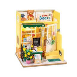 Rolife Mind-Find Bookstore DIY Miniature Dollhouse Kit