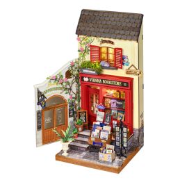 Rolife Vienna Bookstore DIY Miniature Dollhouse Kit