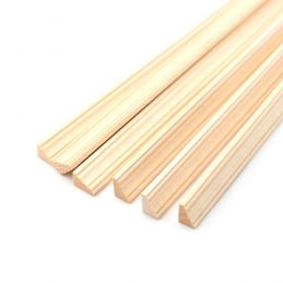 Unvarnished Light Wood Cornice pack of 6 for 12th Scale Dolls House