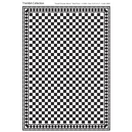 Chequered Black and White Floor/ Wall Tiles Card for 12th Scale Dolls House