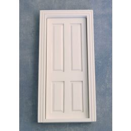 White Wooden Door for 12th Scale Dolls House