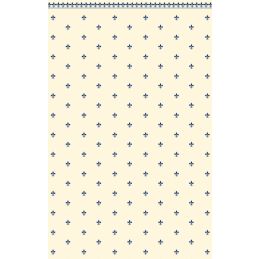Blue and Ivory Fleur de Lys Wallpaper for 12th Scale Dolls House