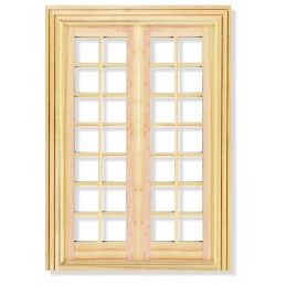 Deluxe Wooden French Doors 1/12th Scale for Dolls House