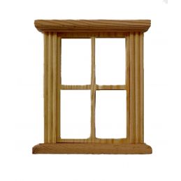Unpainted 4 Pane Window for 12th Scale Dolls House