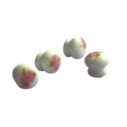 Small Rose Door Knobs Pack of 4 for 12th Scale Dolls House