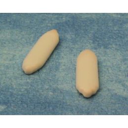 White Door Plates x2 for 12th Scale Dolls House